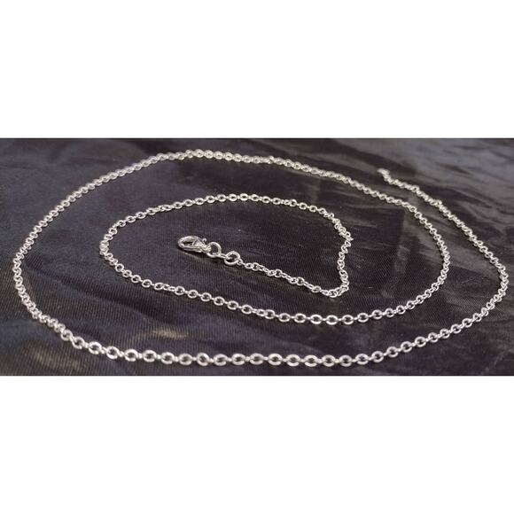 Sterling Silver 925 Plated 28 Inch Rolo Link Chain Necklace New 1/16th" Wide - Picture 1 of 3